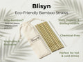 Reusable Bamboo Straws Set of 10 | Eco-Friendly Biodegradable | Includes Cleaning Brush $11.99