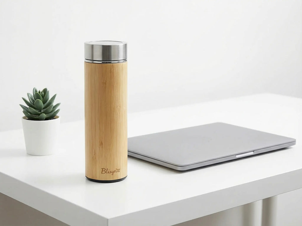 Bamboo Thermos | Eco-Friendly Insulated Water Bottle | Reusable Stainless Steel
